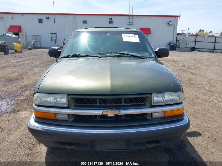 2001 Chevrolet Blazer Lt VIN: 1GNDT13W11K218573 Lot: 39417130