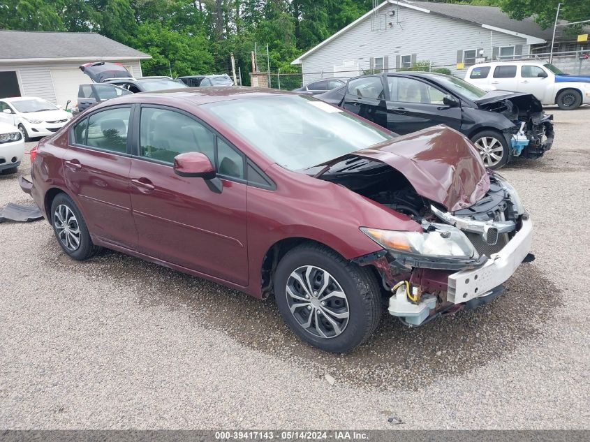 2012 Honda Civic Lx VIN: 2HGFB2F51CH608078 Lot: 39417143