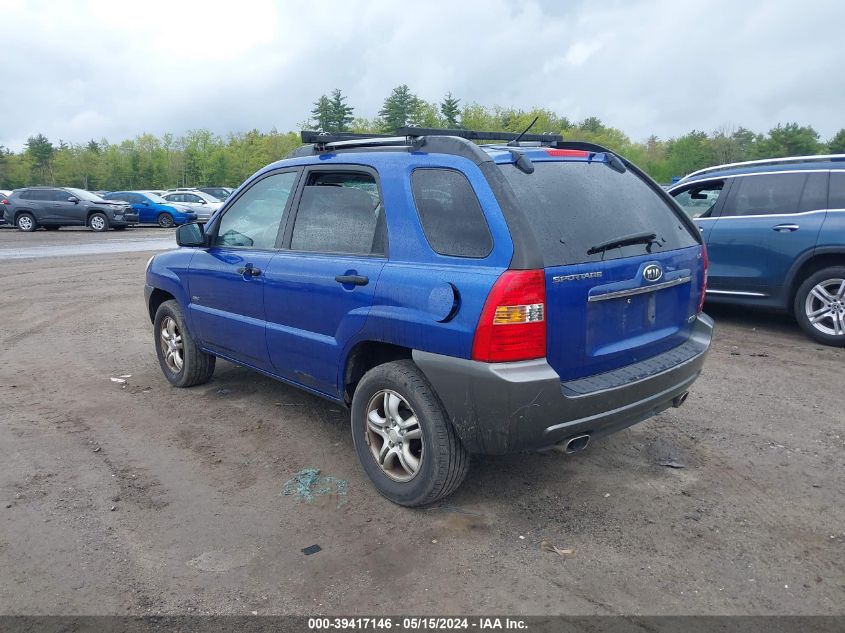 2008 Kia Sportage Lx V6 VIN: KNDJE723387470838 Lot: 39417146