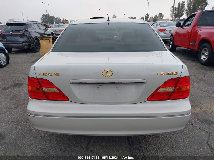 2002 Lexus Ls 430 VIN: JTHBN30F820089110 Lot: 39417154