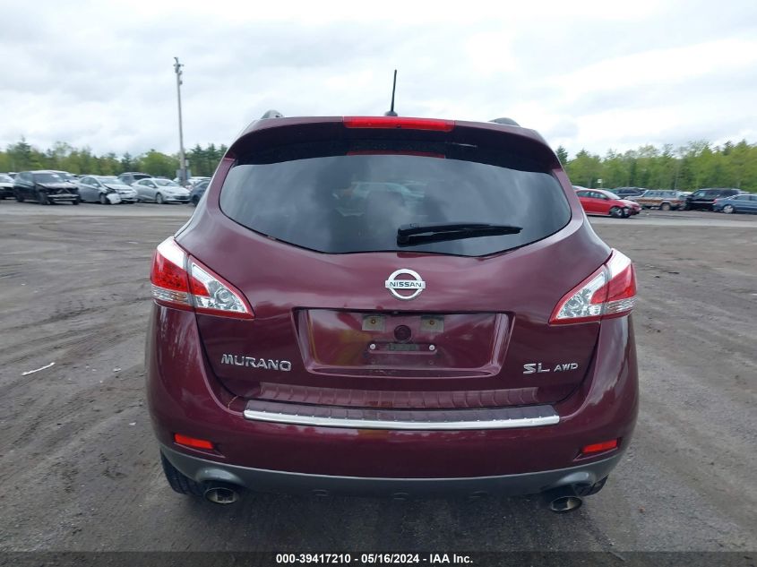 2011 Nissan Murano Sl VIN: JN8AZ1MW0BW180745 Lot: 39417210