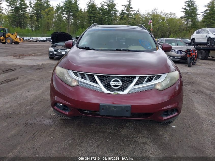 2011 Nissan Murano Sl VIN: JN8AZ1MW0BW180745 Lot: 39417210