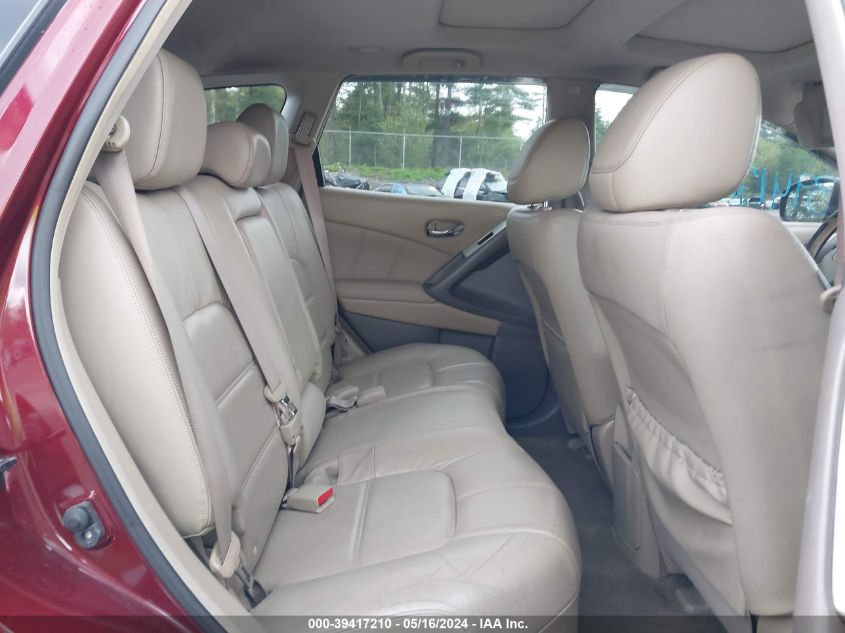 2011 Nissan Murano Sl VIN: JN8AZ1MW0BW180745 Lot: 39417210