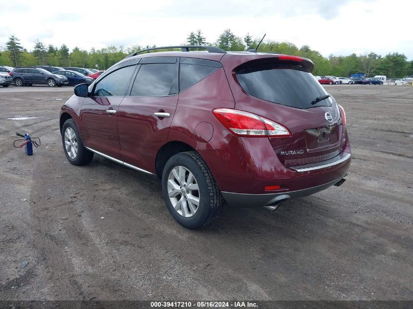 2011 Nissan Murano Sl VIN: JN8AZ1MW0BW180745 Lot: 39417210