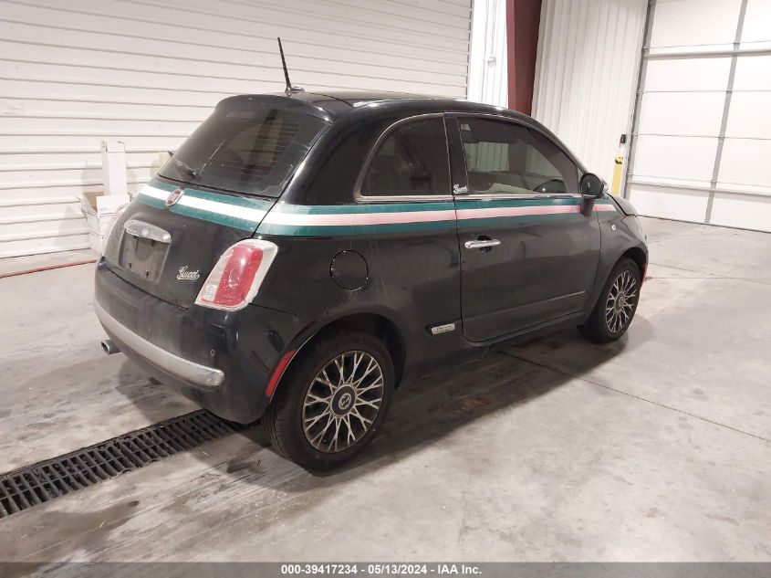 2013 Fiat 500 Gucci VIN: 3C3CFFCR5DT693010 Lot: 39417234