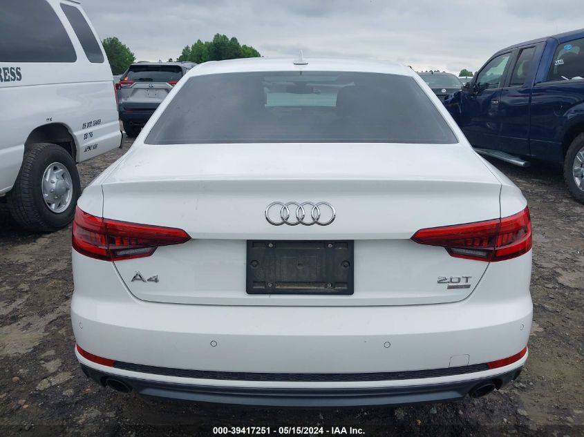 2017 Audi A4 2.0T Ultra Premium VIN: WAULMAF41HN070894 Lot: 39417251