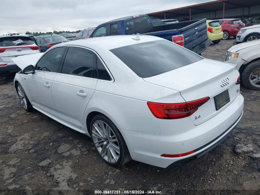 2017 Audi A4 2.0T Ultra Premium VIN: WAULMAF41HN070894 Lot: 39417251