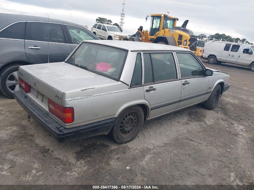 1991 Volvo 740 VIN: YV1FA8845M2506702 Lot: 39417366