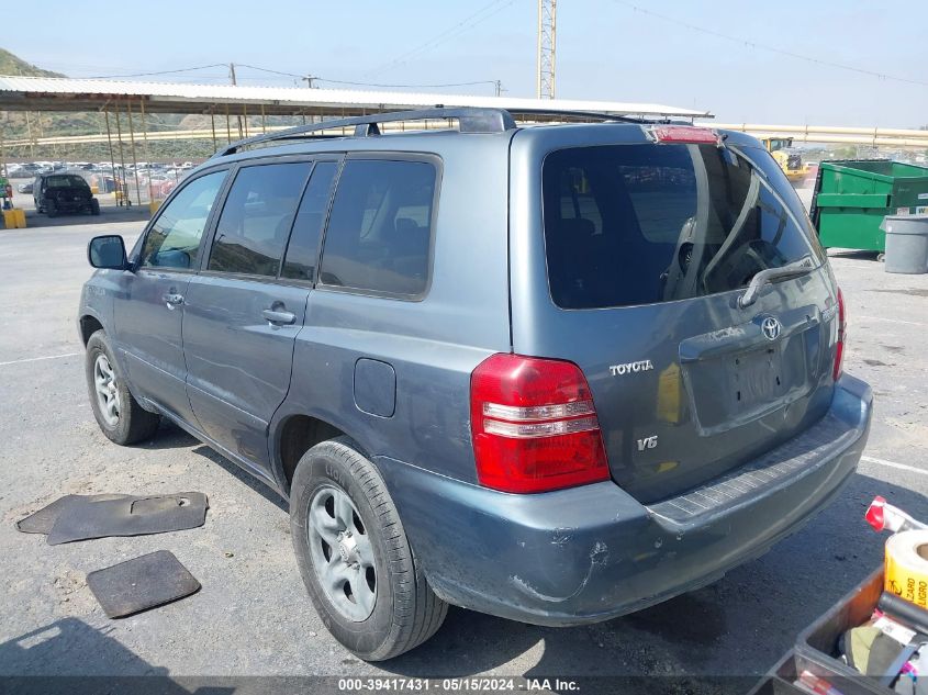 2002 Toyota Highlander V6 VIN: JTEGF21A220069609 Lot: 39417431