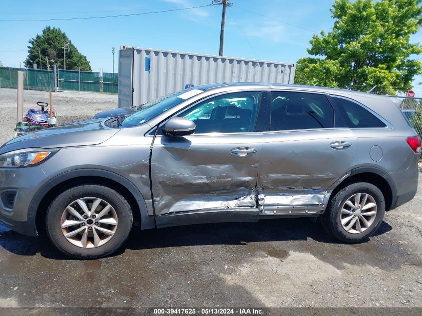 2017 Kia Sorento 2.4L L VIN: 5XYPG4A38HG222172 Lot: 39417625