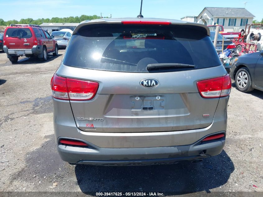 2017 Kia Sorento 2.4L L VIN: 5XYPG4A38HG222172 Lot: 39417625