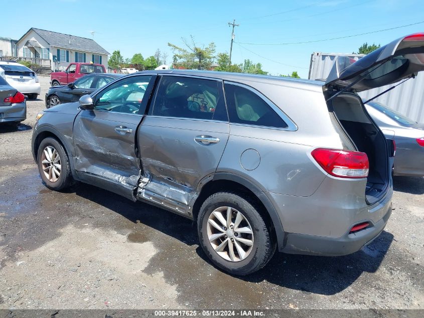 2017 Kia Sorento 2.4L L VIN: 5XYPG4A38HG222172 Lot: 39417625