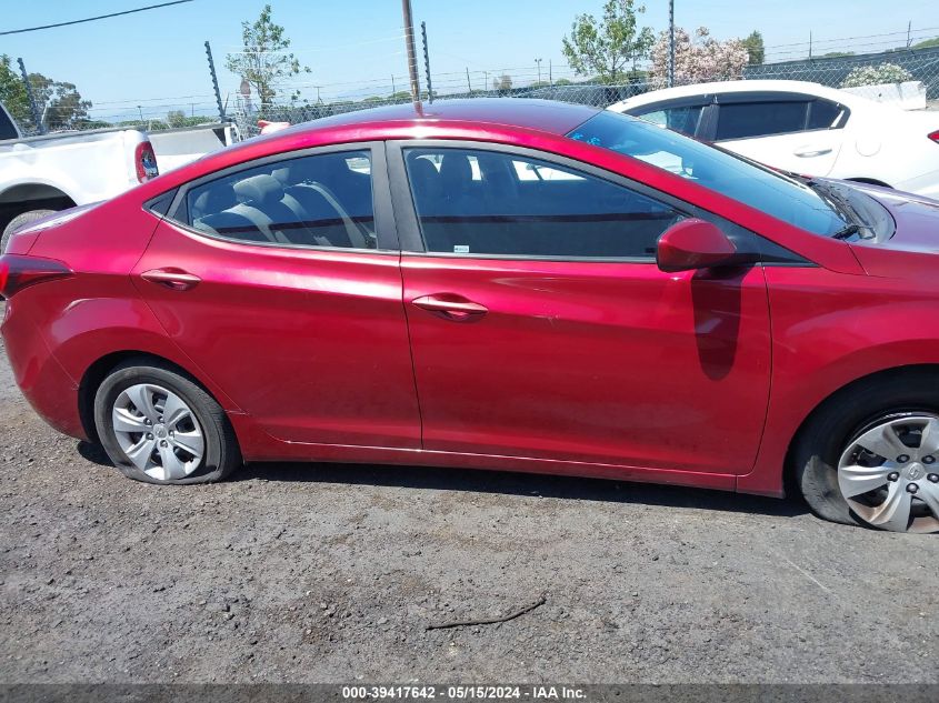 2016 Hyundai Elantra Se VIN: 5NPDH4AE6GH734425 Lot: 39417642