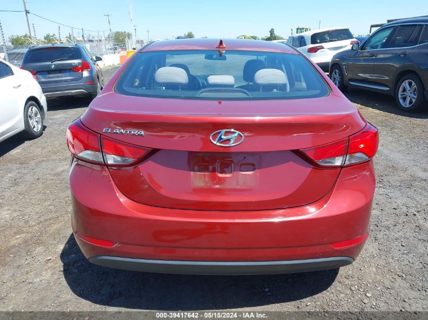 2016 Hyundai Elantra Se VIN: 5NPDH4AE6GH734425 Lot: 39417642