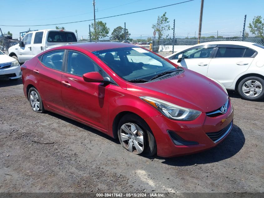 2016 Hyundai Elantra Se VIN: 5NPDH4AE6GH734425 Lot: 39417642