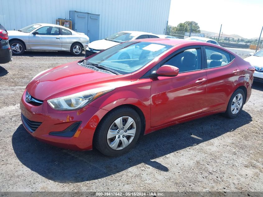 2016 Hyundai Elantra Se VIN: 5NPDH4AE6GH734425 Lot: 39417642