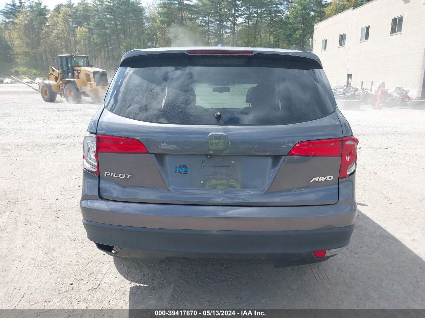 2016 Honda Pilot Ex-L VIN: 5FNYF6H70GB073998 Lot: 39417670