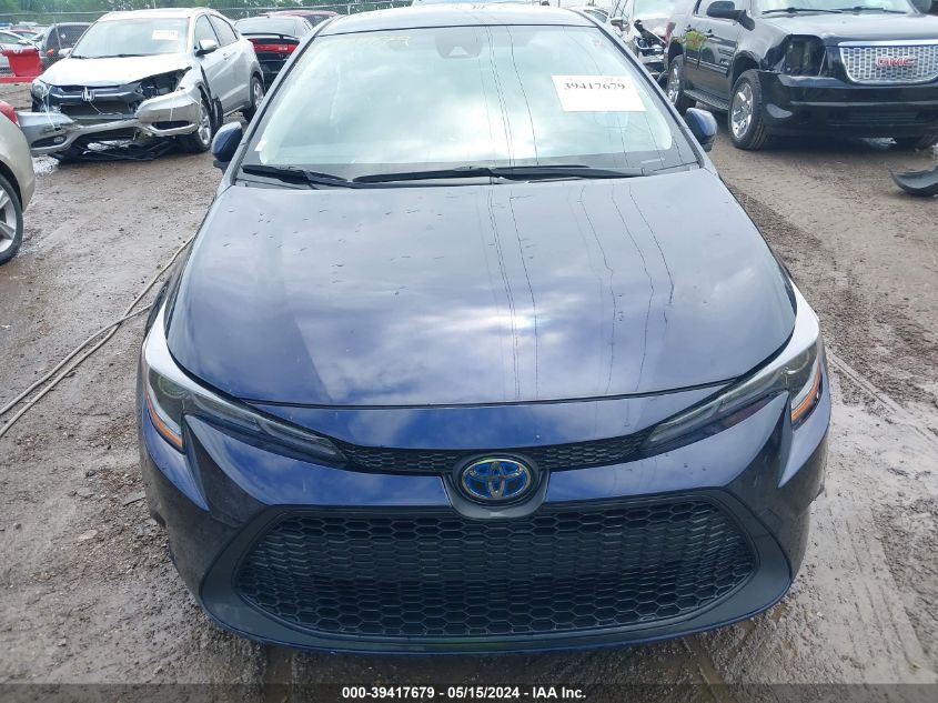 2021 Toyota Corolla Hybrid Le VIN: JTDEAMDE4MJ020431 Lot: 39417679