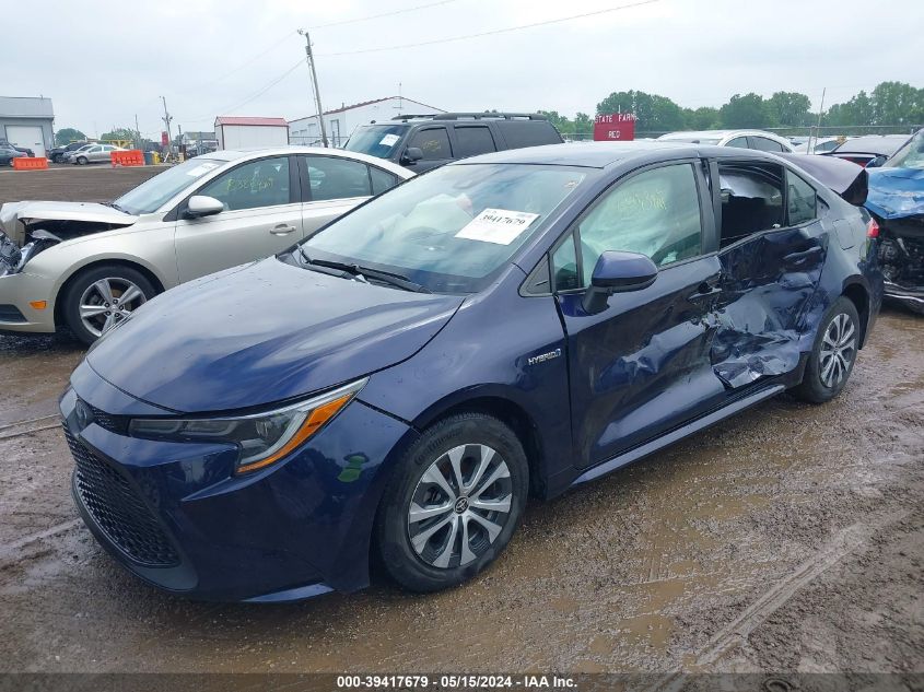 2021 Toyota Corolla Hybrid Le VIN: JTDEAMDE4MJ020431 Lot: 39417679