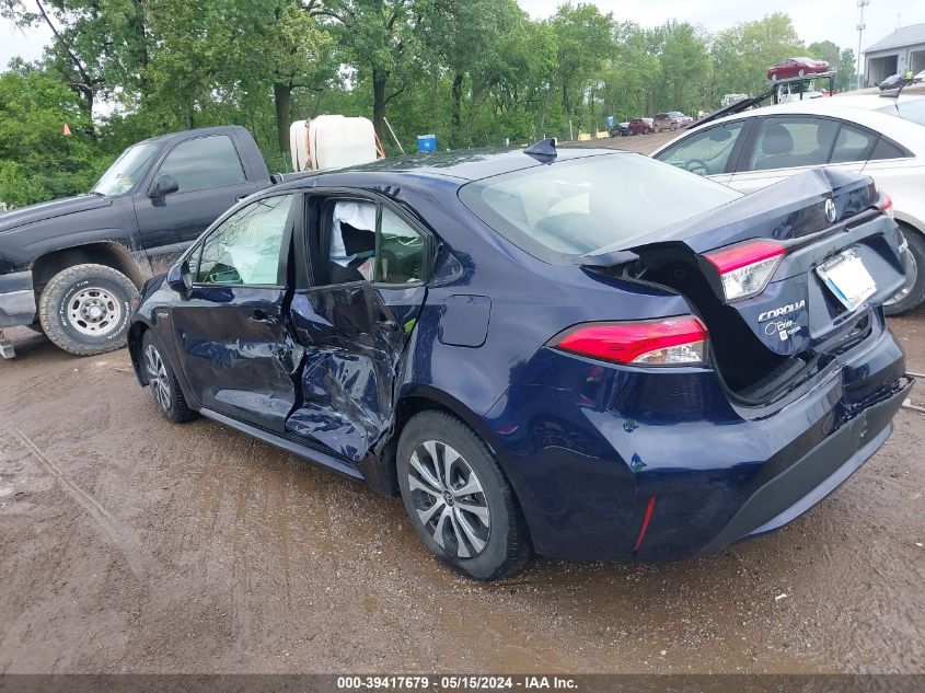 2021 Toyota Corolla Hybrid Le VIN: JTDEAMDE4MJ020431 Lot: 39417679