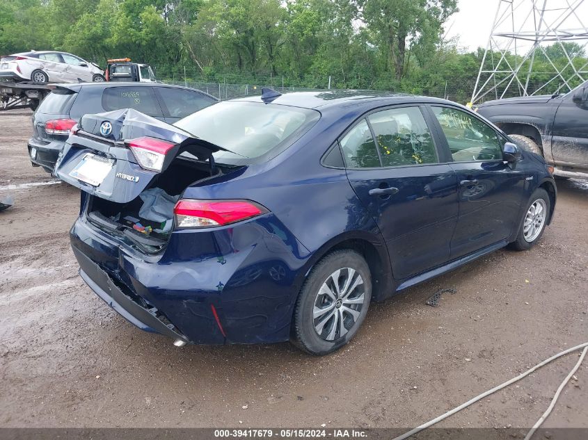 2021 Toyota Corolla Hybrid Le VIN: JTDEAMDE4MJ020431 Lot: 39417679