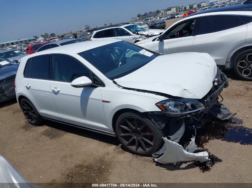 2018 Volkswagen Golf Gti 2.0T Autobahn/2.0T S/2.0T Se VIN: 3VW447AU5JM293261 Lot: 39417704