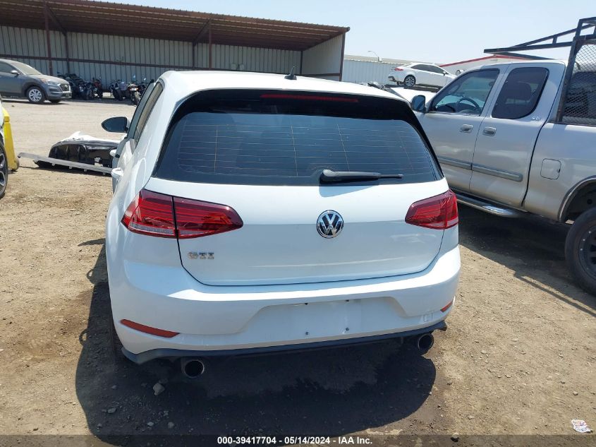 2018 Volkswagen Golf Gti 2.0T Autobahn/2.0T S/2.0T Se VIN: 3VW447AU5JM293261 Lot: 39417704