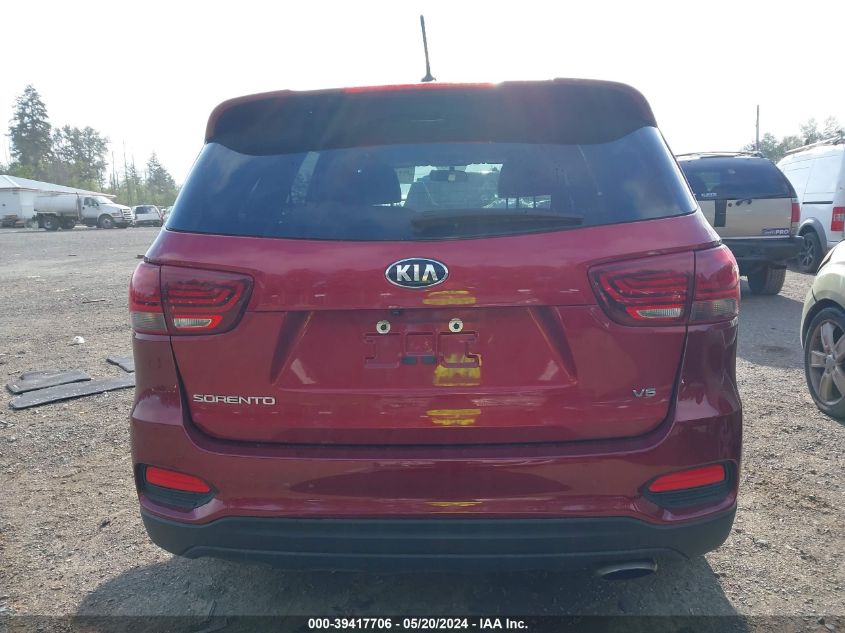 2019 Kia Sorento 3.3L Lx VIN: 5XYPGDA55KG470761 Lot: 39417706