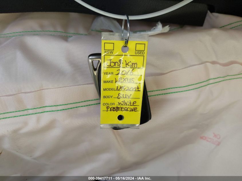 2016 Lexus Nx 200T VIN: JTJBARBZ2G2094013 Lot: 39417711