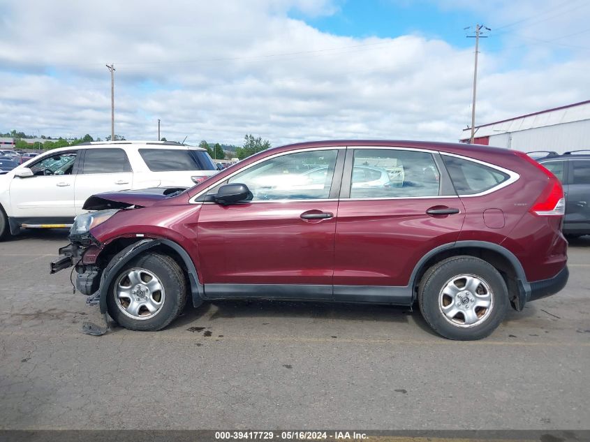 2013 Honda Cr-V Lx VIN: 5J6RM3H33DL031771 Lot: 39417729