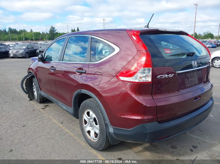 2013 Honda Cr-V Lx VIN: 5J6RM3H33DL031771 Lot: 39417729