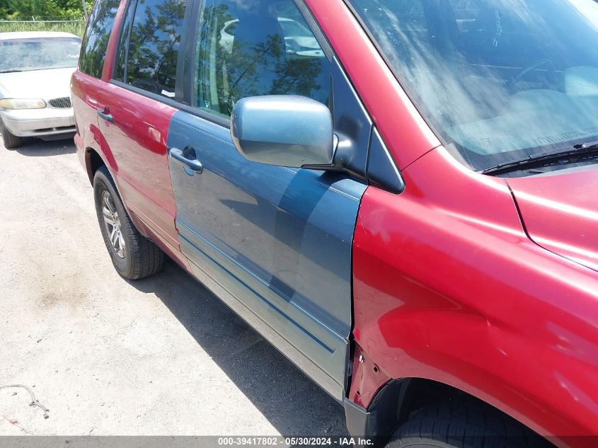 2003 Honda Pilot Ex-L VIN: 2HKYF18713H583310 Lot: 39417802