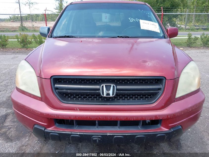 2003 Honda Pilot Ex-L VIN: 2HKYF18713H583310 Lot: 39417802