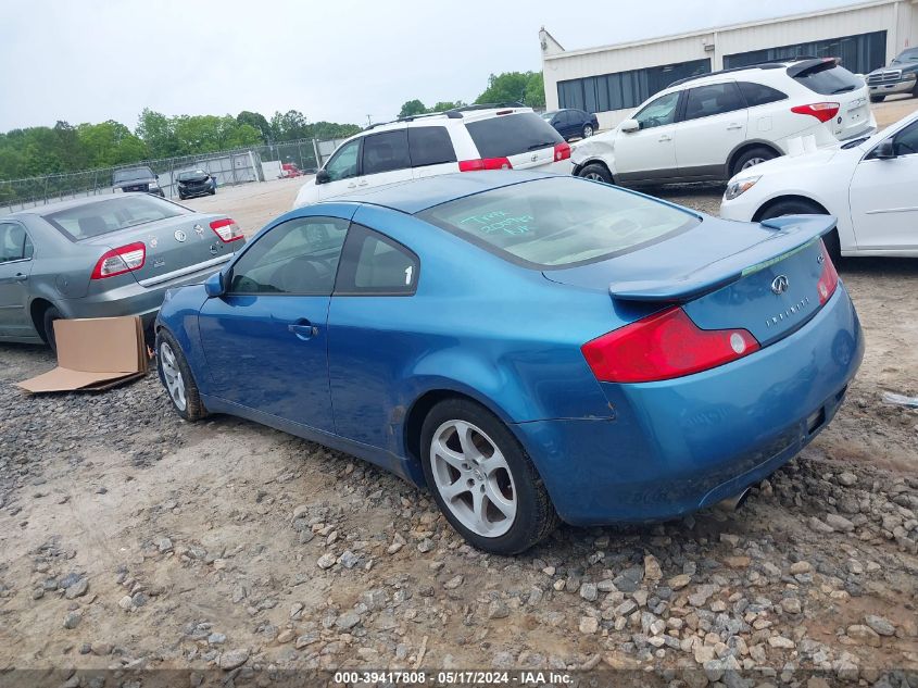 2003 Infiniti G35 Base W/Leather VIN: JNKCV54E23M200987 Lot: 39417808