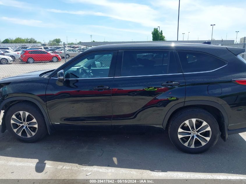 2022 Toyota Highlander Hybrid Xle VIN: 5TDGBRCH1NS544557 Lot: 39417842