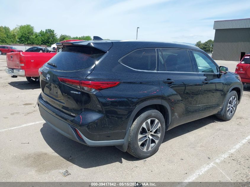 2022 Toyota Highlander Hybrid Xle VIN: 5TDGBRCH1NS544557 Lot: 39417842