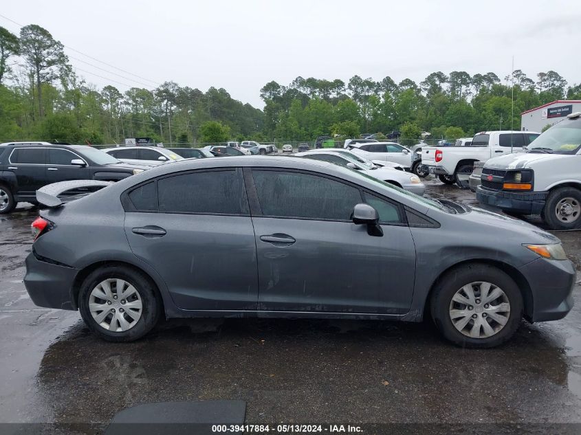 2012 Honda Civic Lx VIN: 19XFB2F51CE048850 Lot: 39417884