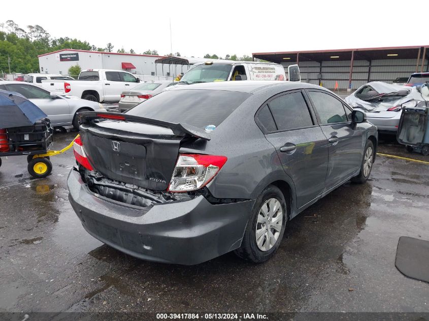 2012 Honda Civic Lx VIN: 19XFB2F51CE048850 Lot: 39417884