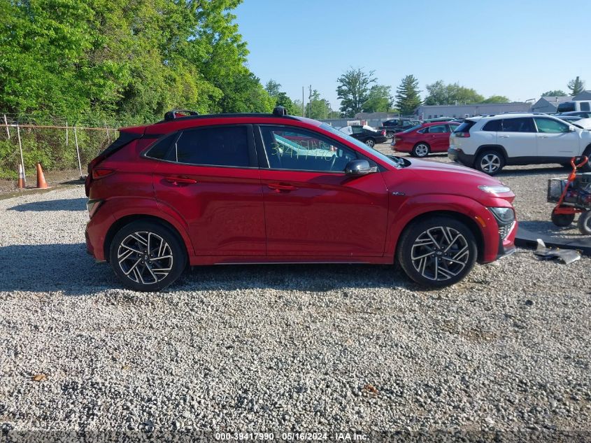 2022 Hyundai Kona N Line VIN: KM8K33A39NU921817 Lot: 39417990