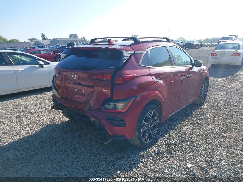 2022 Hyundai Kona N Line VIN: KM8K33A39NU921817 Lot: 39417990