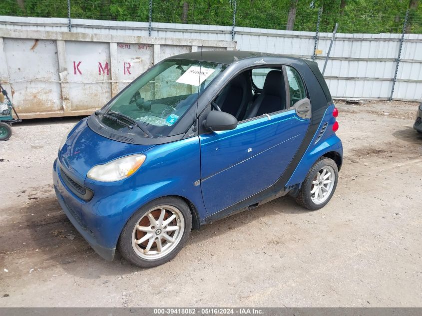 2010 Smart Fortwo Passion/Pure VIN: WMEEJ3BA2AK358606 Lot: 39418082