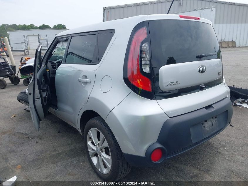 2014 Kia Soul + VIN: KNDJP3A57E7711138 Lot: 39418097