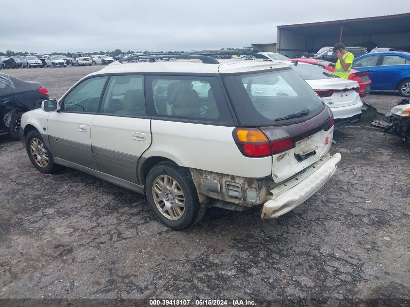 2001 Subaru Outback H6-3.0 VIN: 4S3BH806517645546 Lot: 39418107