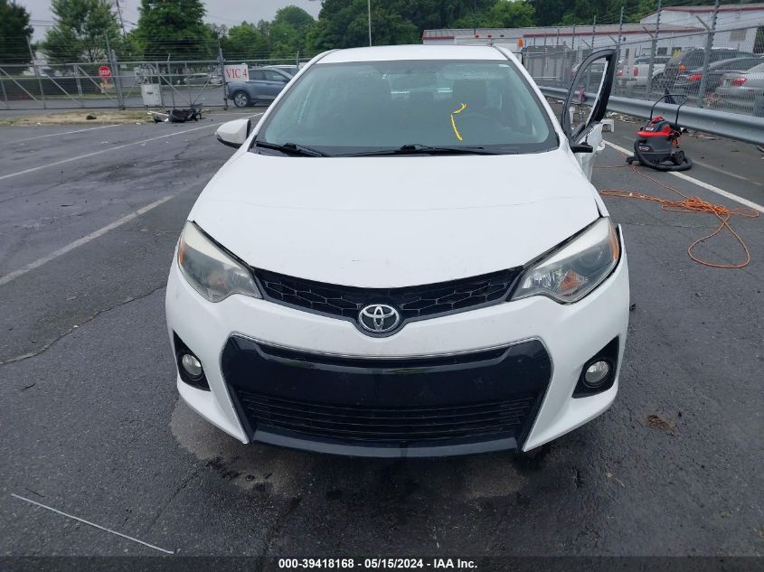 2016 Toyota Corolla S VIN: 2T1BURHE3GC496624 Lot: 39418168