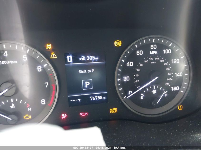 2019 Hyundai Tucson Sel VIN: KM8J33AL5KU064872 Lot: 39418177