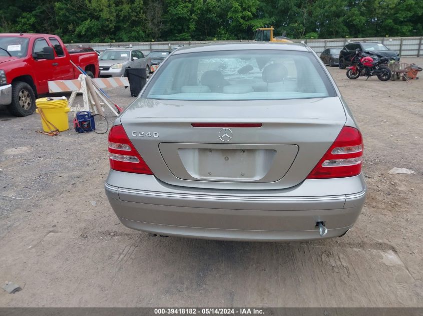 2003 Mercedes-Benz C 240 VIN: WDBRF61J63A472782 Lot: 39418182