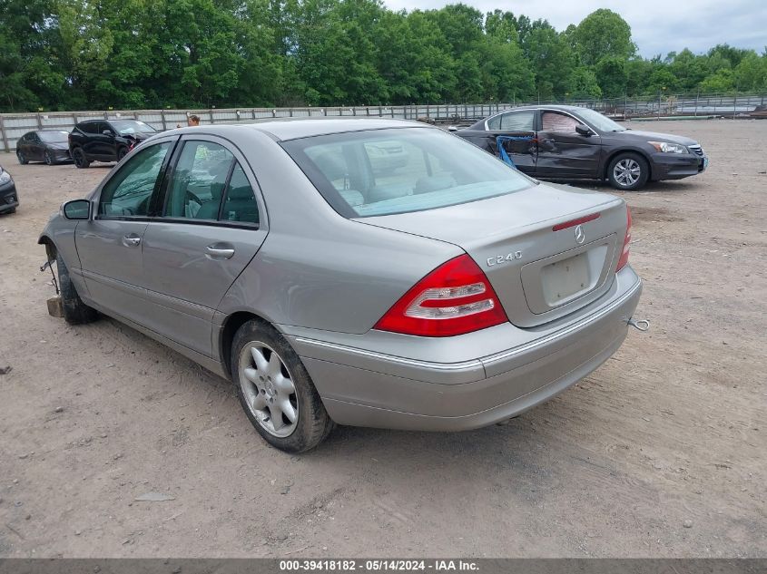 2003 Mercedes-Benz C 240 VIN: WDBRF61J63A472782 Lot: 39418182