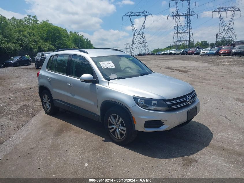 2016 VOLKSWAGEN TIGUAN S - WVGBV7AX5GW026952