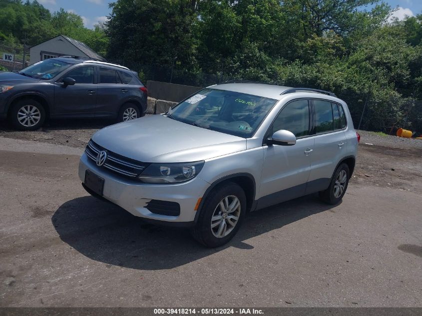 2016 VOLKSWAGEN TIGUAN S - WVGBV7AX5GW026952