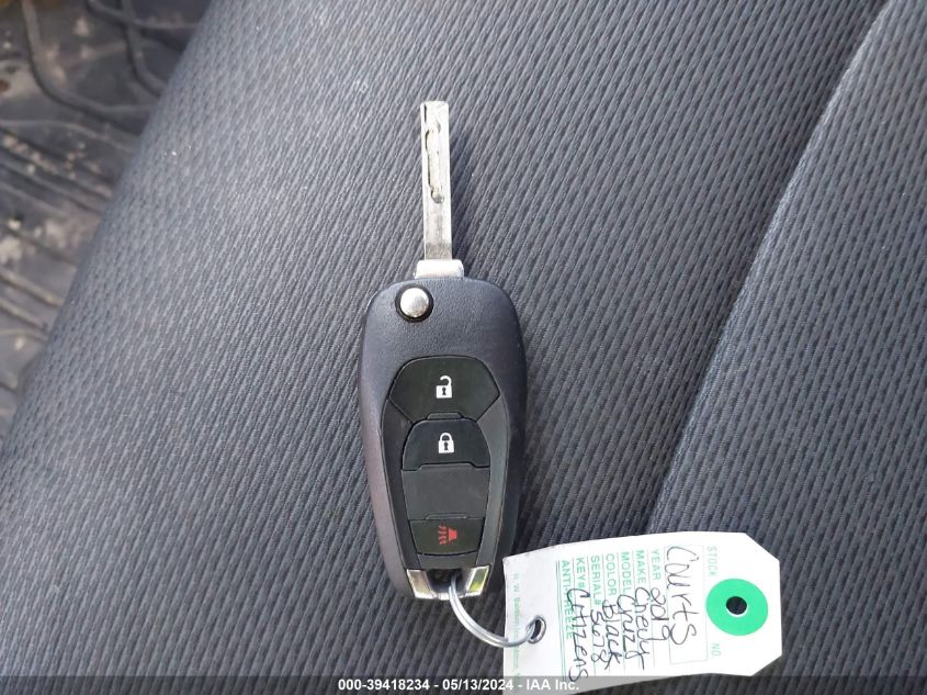 2019 Chevrolet Cruze Ls VIN: 3G1BC6SM7KS603342 Lot: 39418234